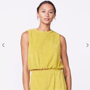 Monrow terry cloth tank, color avocado, small, good condition